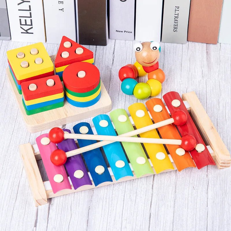 Jouets Montessori - Cigogne et bébé