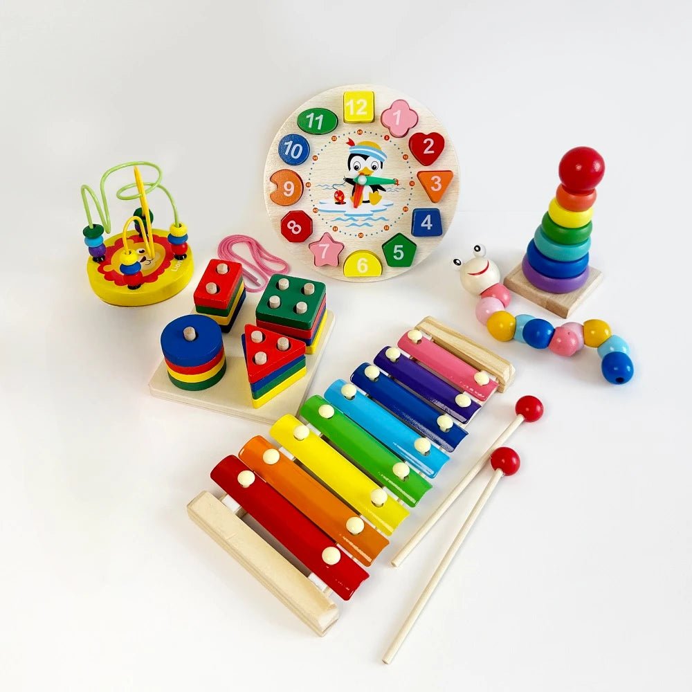 Jouets Montessori - Cigogne et bébé