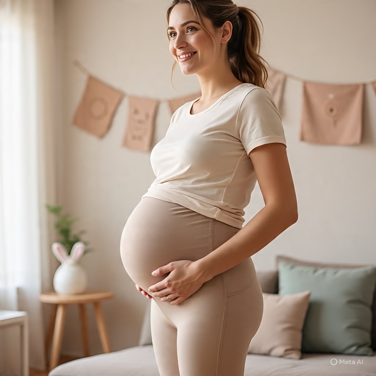 Legging grossesse - Cigogne et bébé