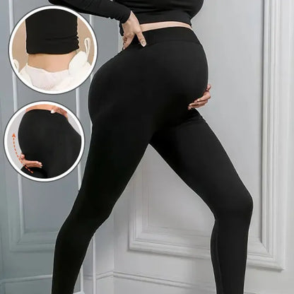 Legging maternité noir confortable extensible pour femme enceinte
