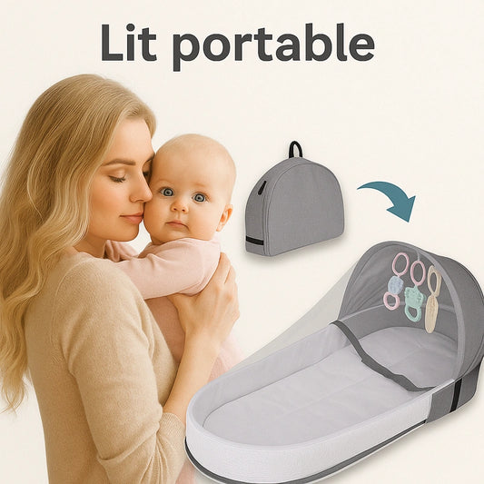 Lit bébé voyage pliable et portable idéal pour déplacements faciles