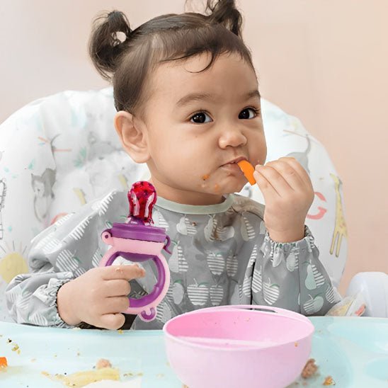 Mangeoire à fruits pour bébé - Cigogne et bébé