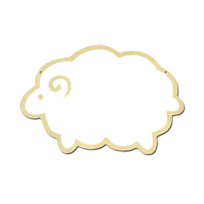Miroir mural en forme de mouton pour chambre de bébé, déco douce et ludique.
