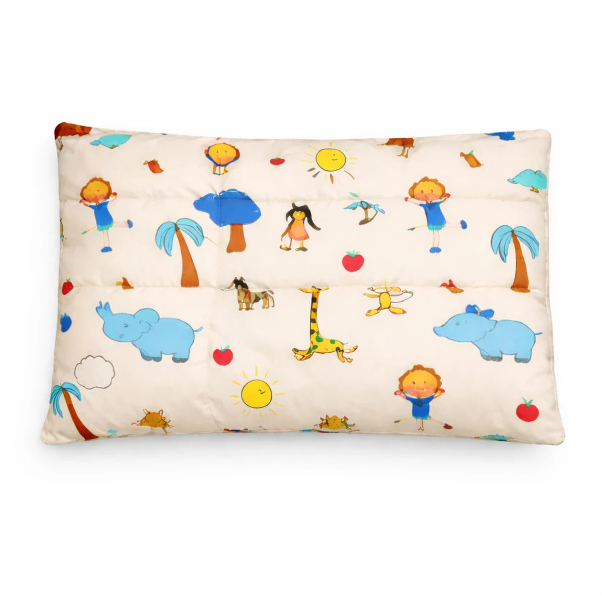 Oreiller bébé plat motif animaux et enfants, coussin confortable pour lit bébé