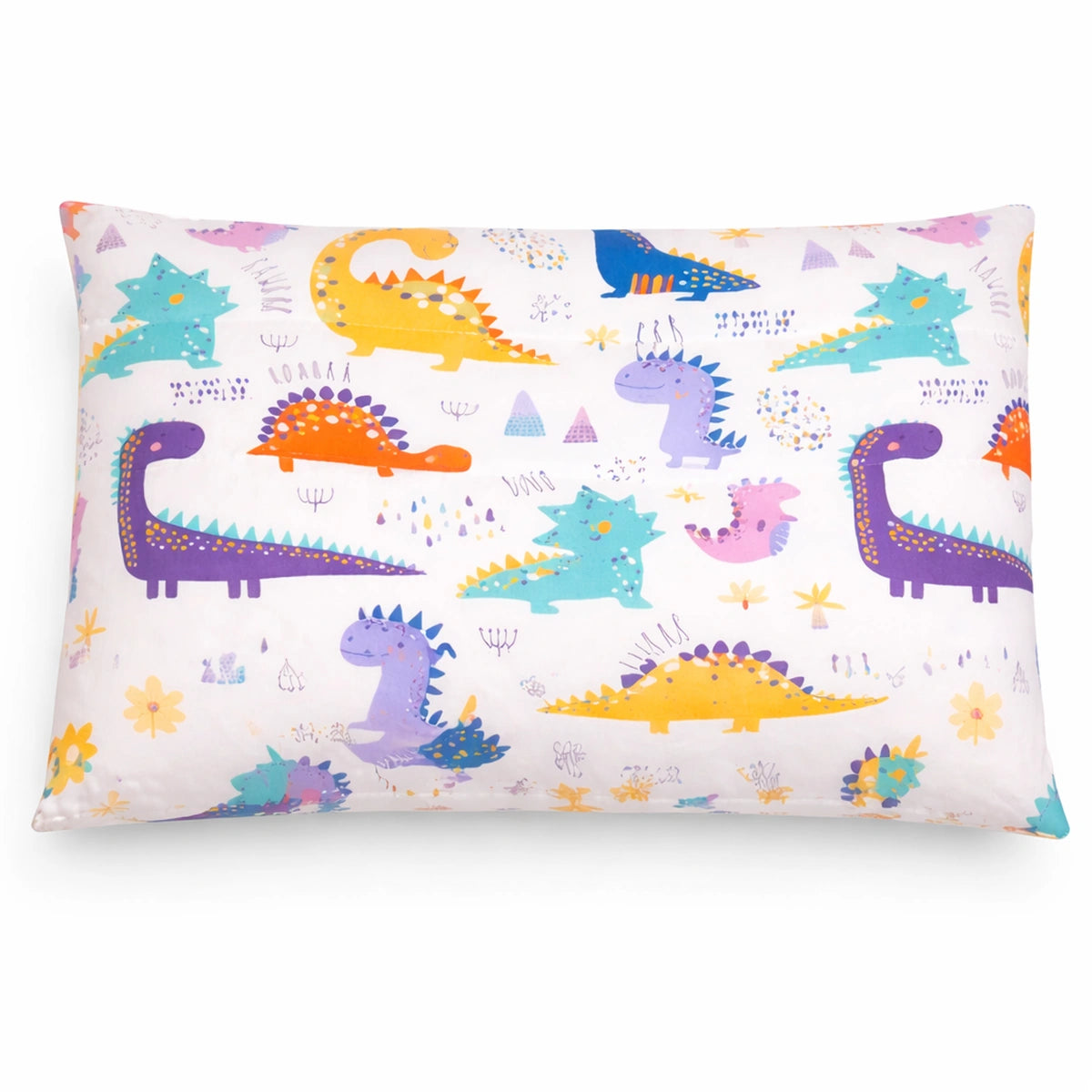 Oreiller bébé respirant 30x50 cm avec motifs dinosaures ludiques