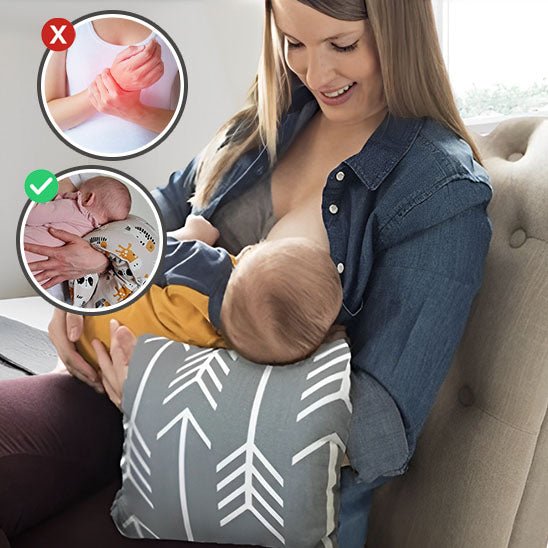 Oreiller de bras d'allaitement - Cigogne et bébé