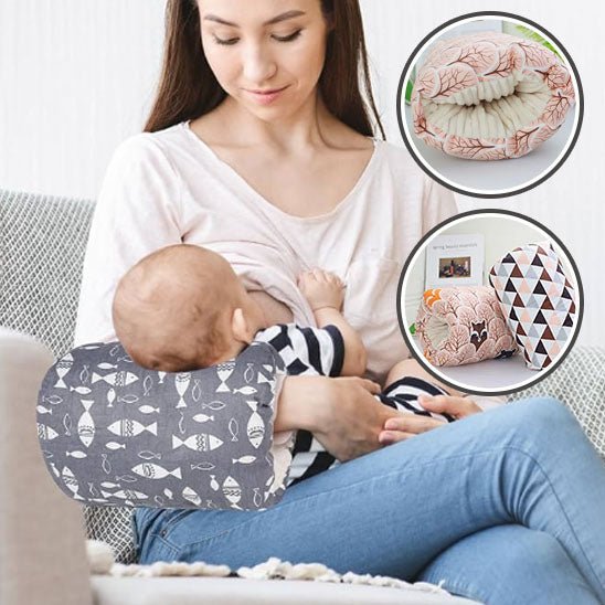 Oreiller de bras d'allaitement - Cigogne et bébé