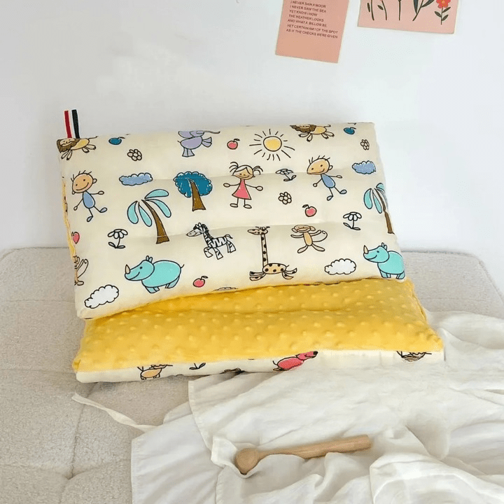 Oreiller pour bébé - Cigogne et bébé