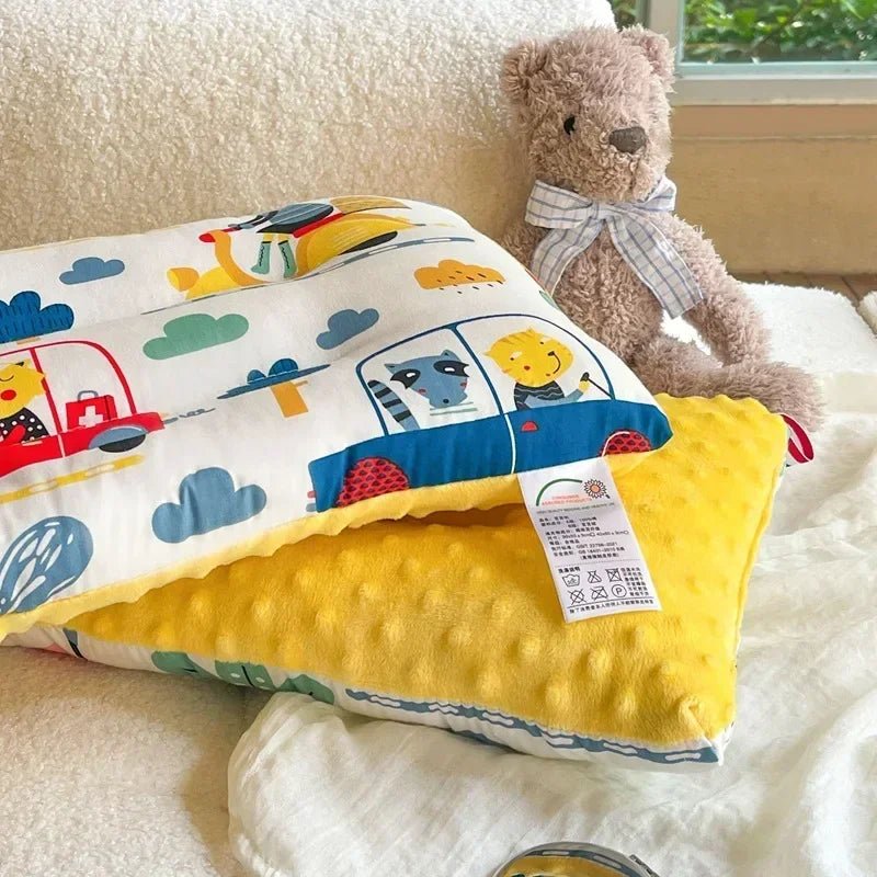 Oreiller pour bébé - Cigogne et bébé