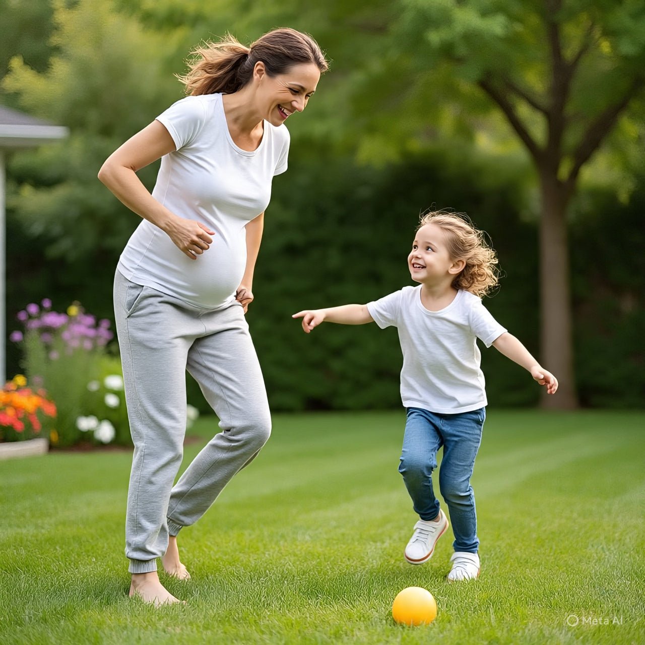 Pantalon de grossesse - Cigogne et bébé