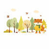 Autocollant mural forêt animaux chambre bébé