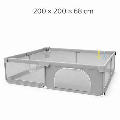 Très grand parc bébé modulable 200x200 cm sécurisé avec structure renforcée et espace de jeu spacieux
