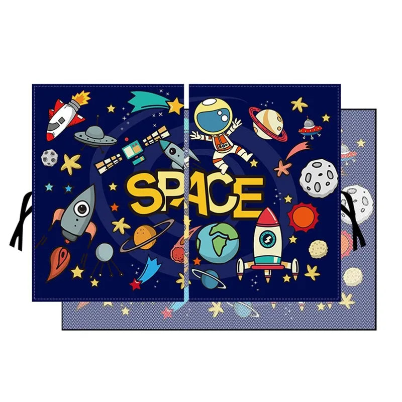 Pare-soleil voiture bébé thème espace avec fusée et astronaute