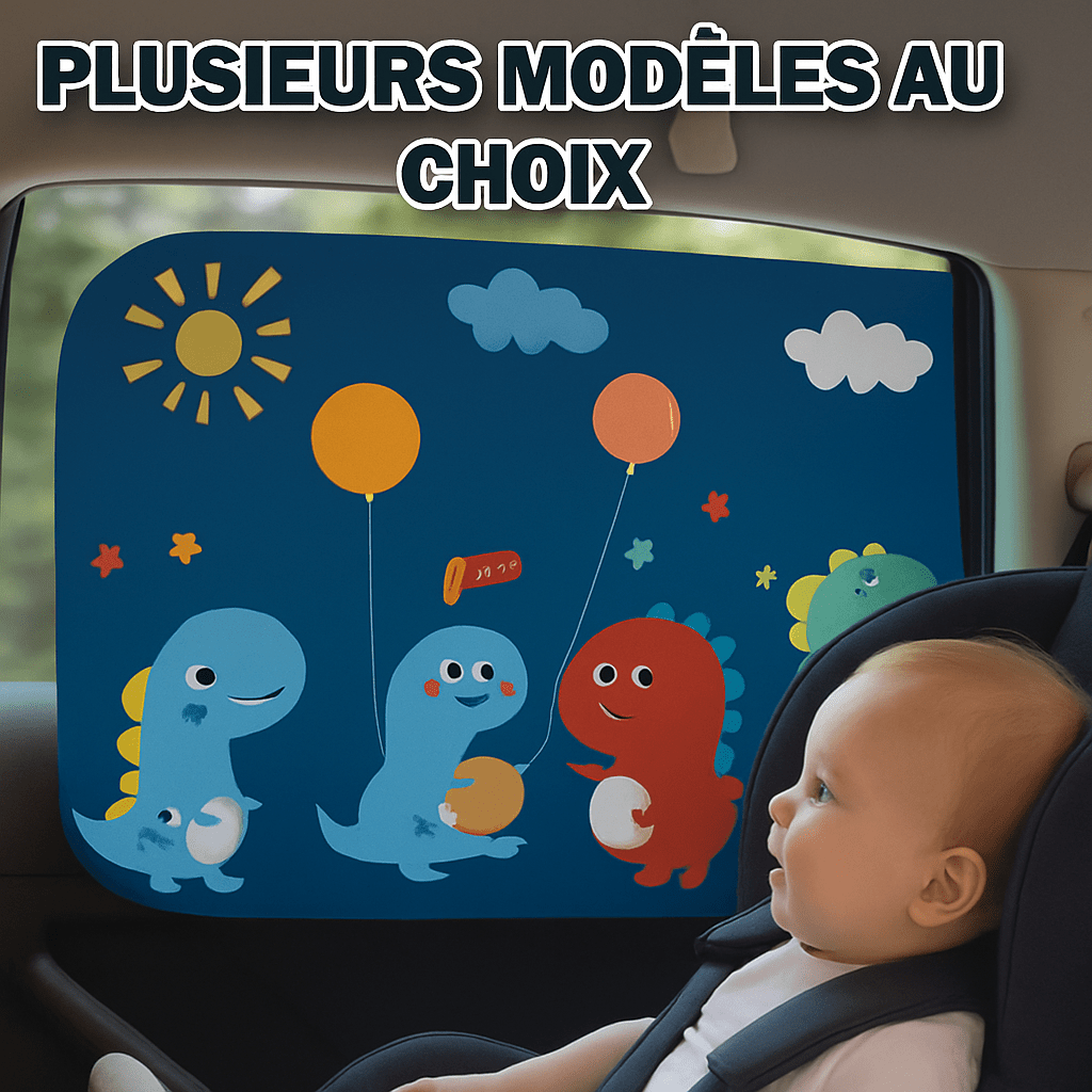 Pare - soleil voiture bébé - Cigogne et bébé