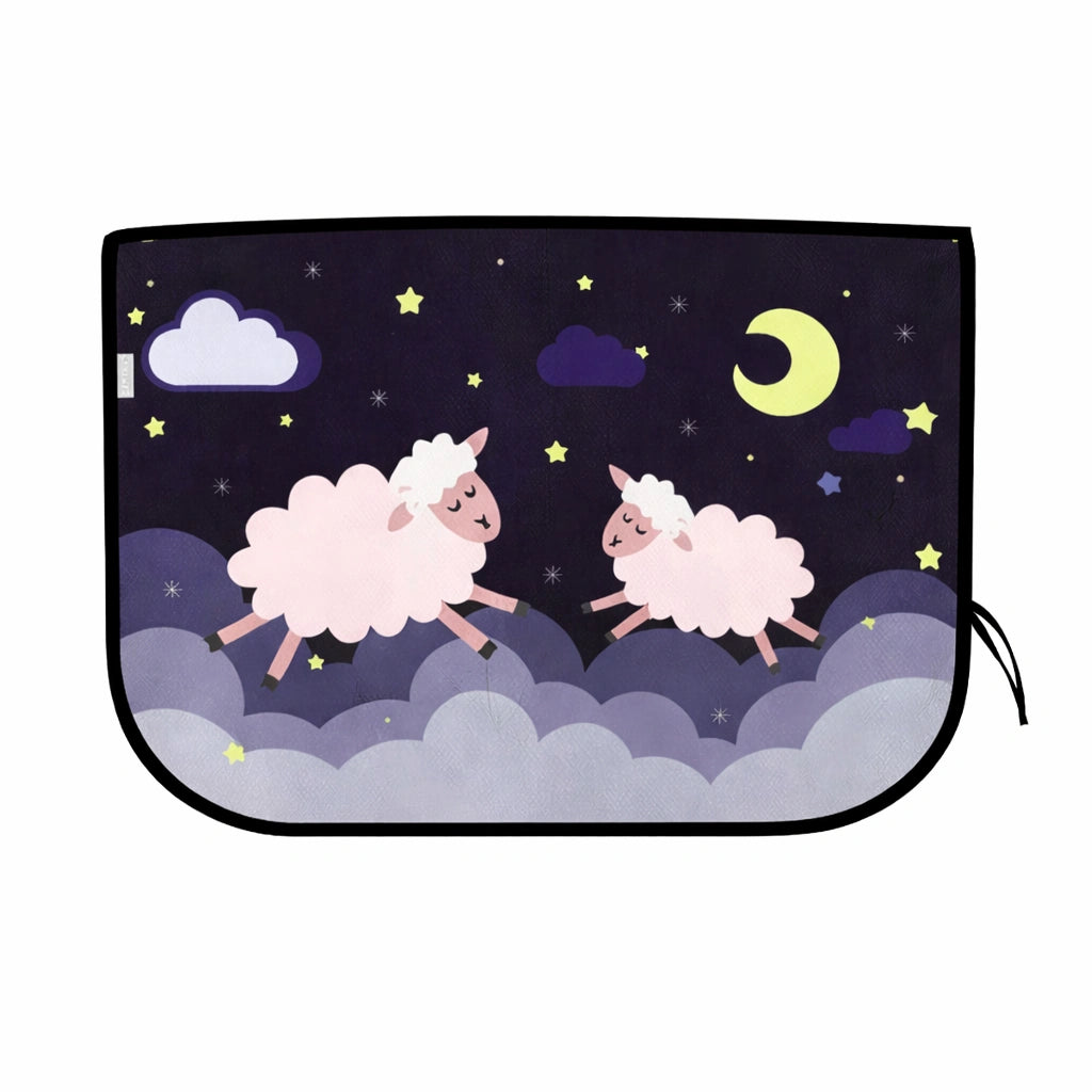 Pare-soleil voiture bébé motif moutons, protection solaire anti-UV pour fenêtre latérale, accessoire universel sécurisé