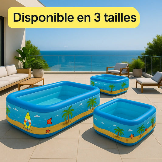 Piscine gonflable disponible en 3 tailles