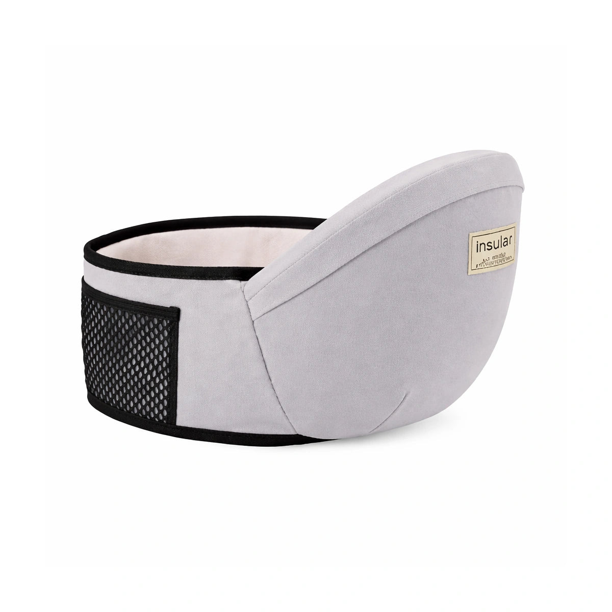 Porte bébé hanche ergonomique gris portage physiologique siège bébé confortable maintien sécurisé