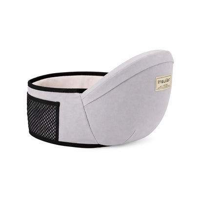Porte bébé hanche ergonomique gris portage physiologique siège bébé confortable maintien sécurisé