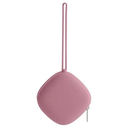 Porte-sucette bébé rose compact idéal pour sorties