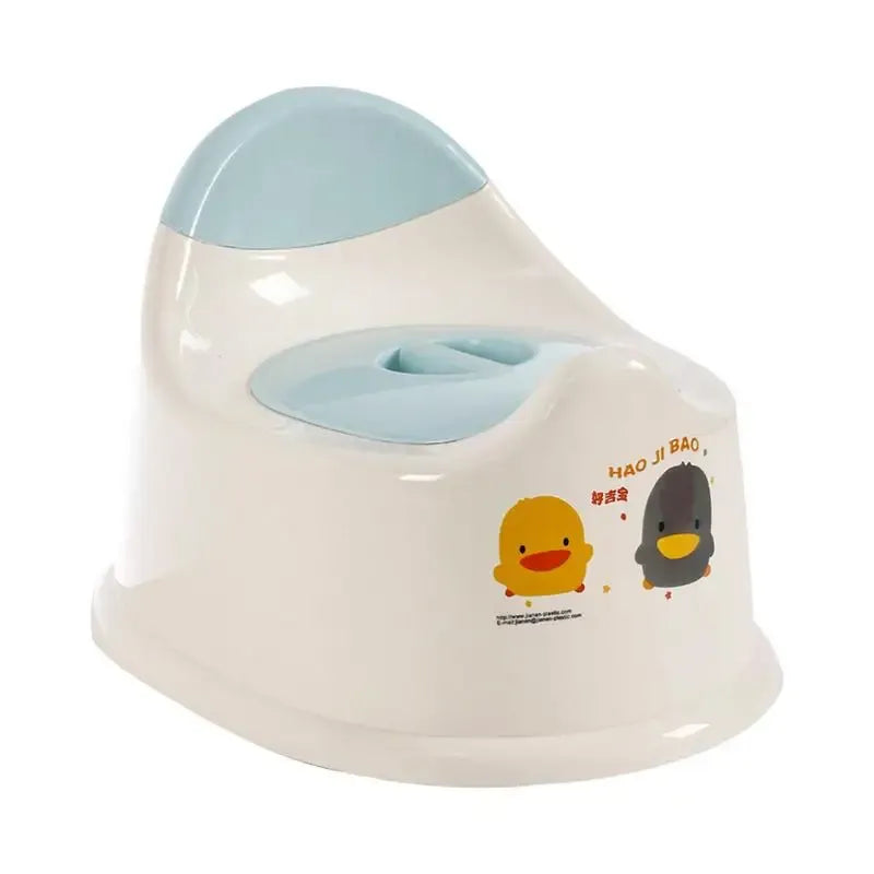 Pot toilette bébé bleu mignon avec dossier confortable