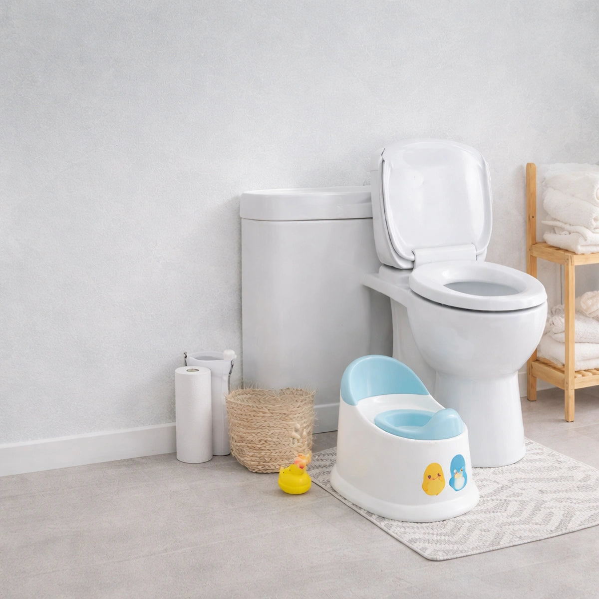 pot toilette bébé ergonomique avec toilettes salle de bain
