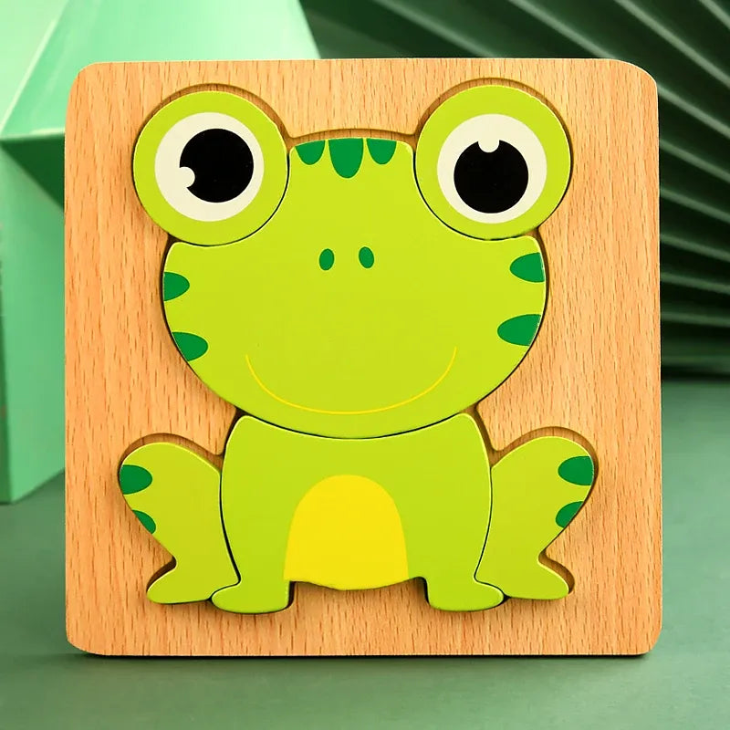 puzzle en bois grenouille