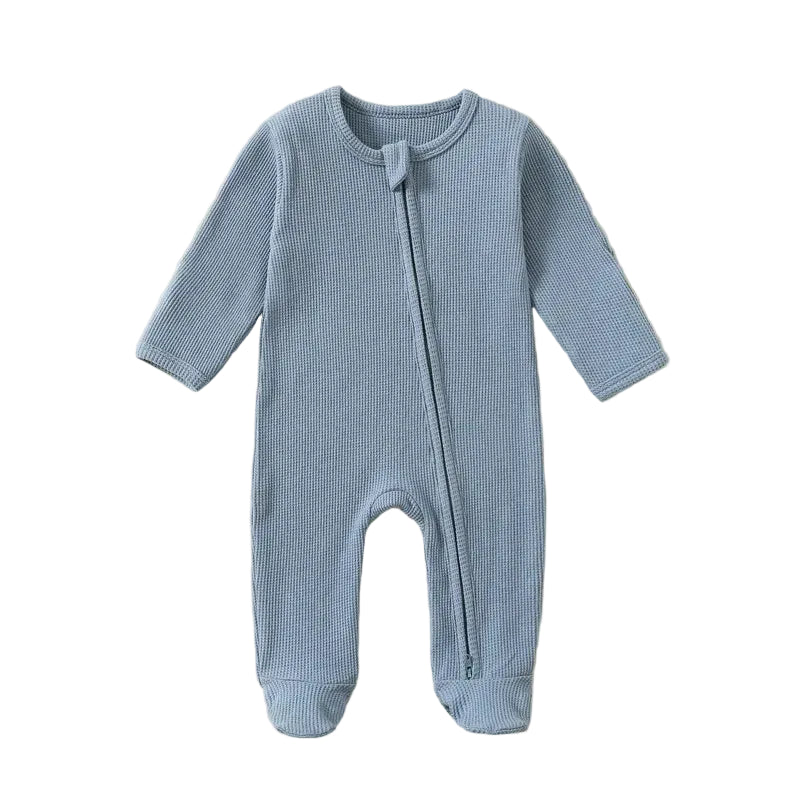 Pyjama bleu en coton bio confortable pour bébé garçon ou fille