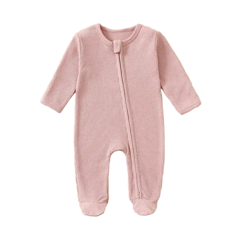 Pyjama rose pour bébé en coton bio doux et écologique