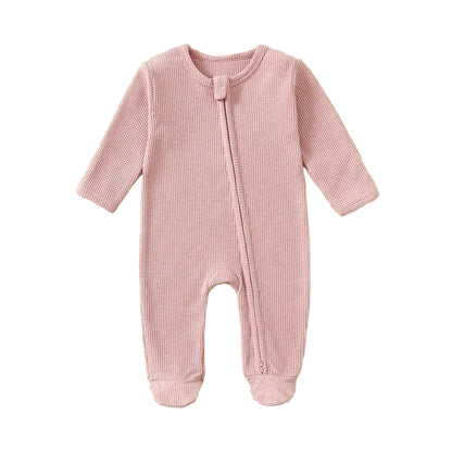 Pyjama rose pour bébé en coton bio doux et écologique