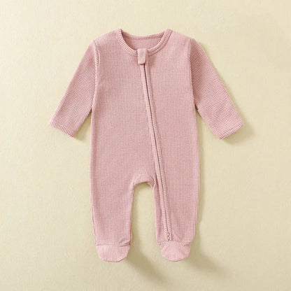 Pyjama rose pour bébé en coton bio doux et écologique