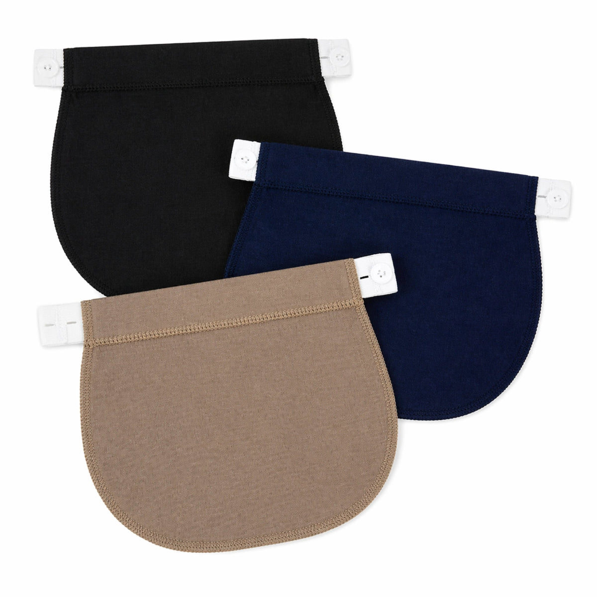 rallonge pantalon maternité réglable lot 3 couleurs noir bleu beige
