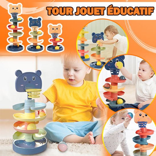 Rotating track™ |Tour de piste roulante - Cigogne et bébé