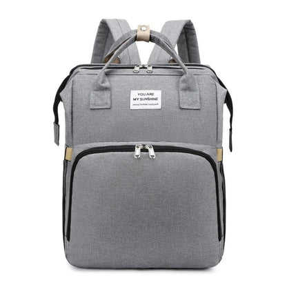 sac à dos à couches bébé gris grande capacité en tissu oxford sac maternité multifonction pour parents