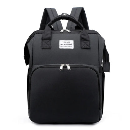 sac à dos à couches bébé noir design moderne sac maternité portable grande capacité rangement