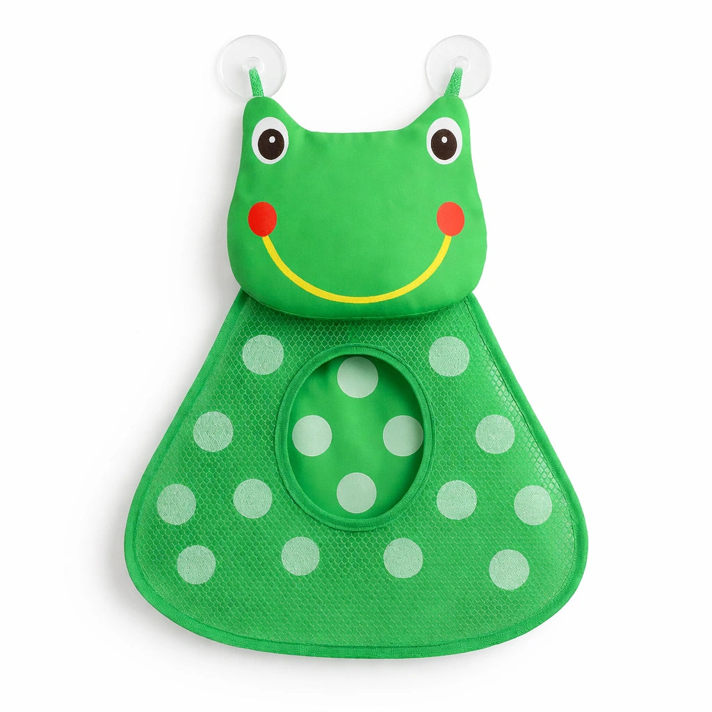 sac de rangement jouets bain bébé grenouille avec ventouses filet respirant séchage rapide salle de bain enfant