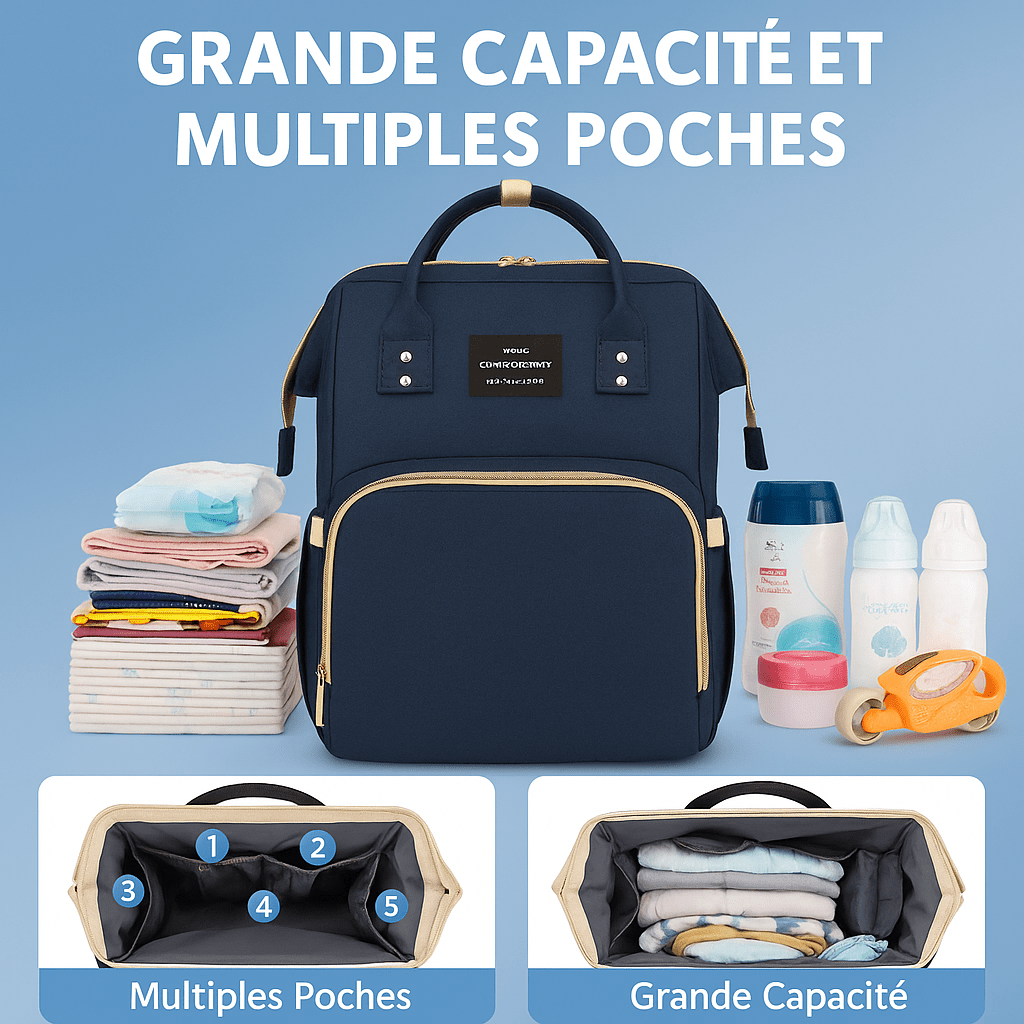 Sac pliable berceau pour bébé - Cigogne et bébé