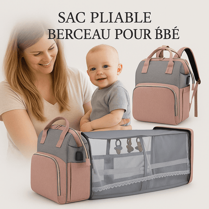 Sac pliable berceau pour bébé - Cigogne et bébé