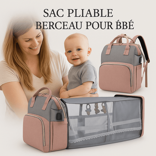 Sac pliable berceau pour bébé - Cigogne et bébé