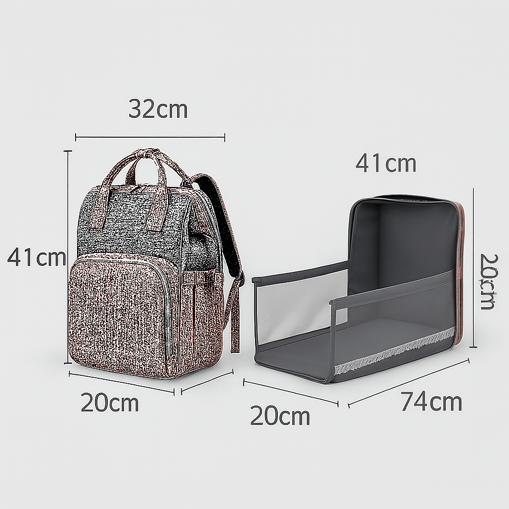 Sac pliable berceau pour bébé - Cigogne et bébé