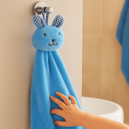 Serviette de main bébé - Cigogne et bébé