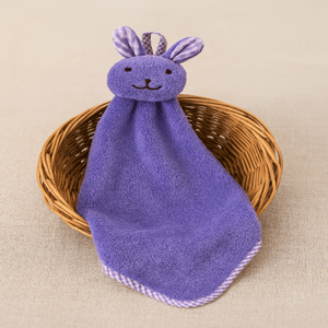 Serviette de main bébé - Cigogne et bébé