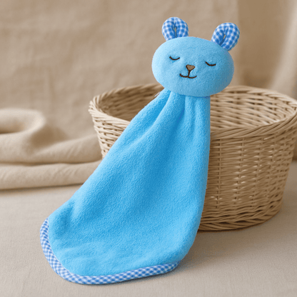 Serviette de main bébé - Cigogne et bébé