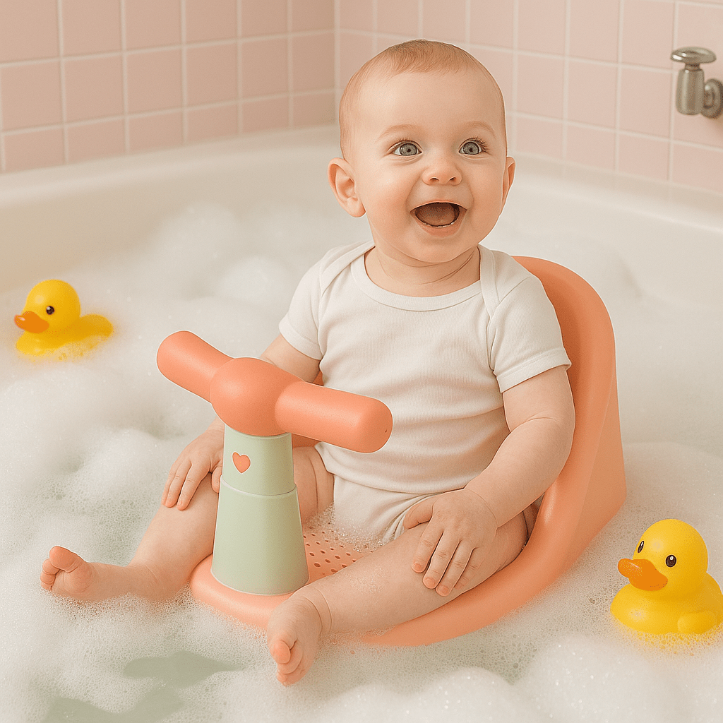 Siège de bain pour bébé - Cigogne et bébé