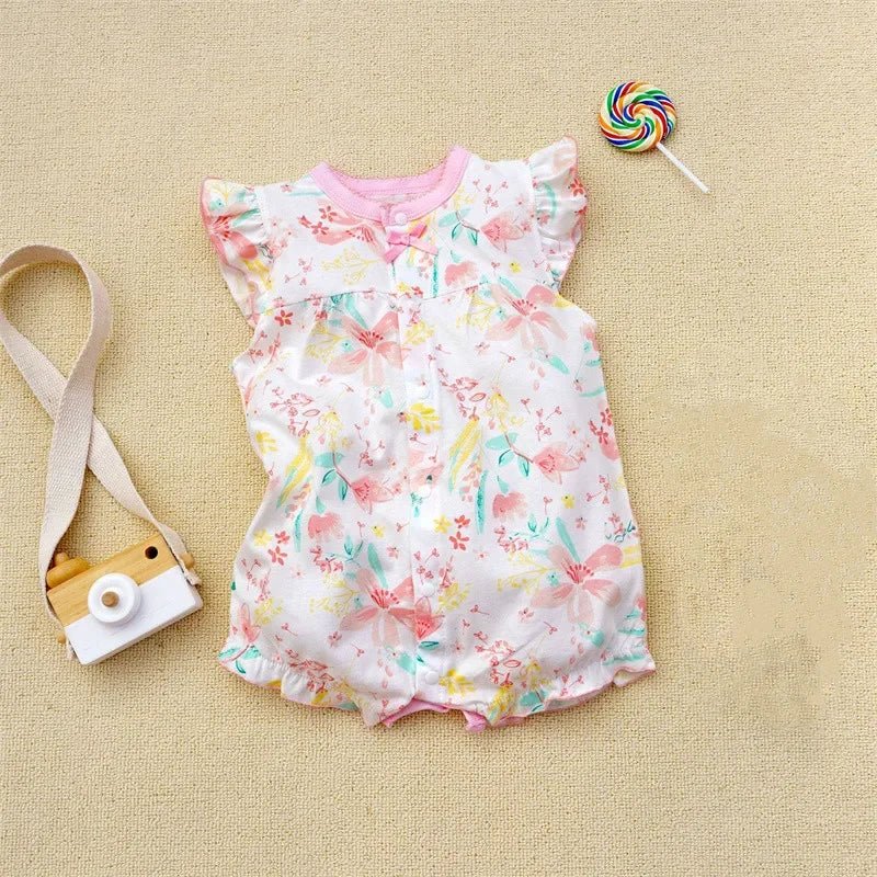 SUMMER CLOTHING™ |Vêtement d'été pour bébé fille - Cigogne et bébé
