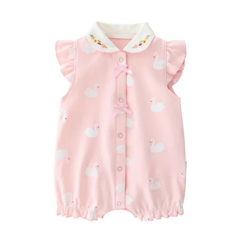 SUMMER CLOTHING™ |Vêtement d'été pour bébé fille - Cigogne et bébé
