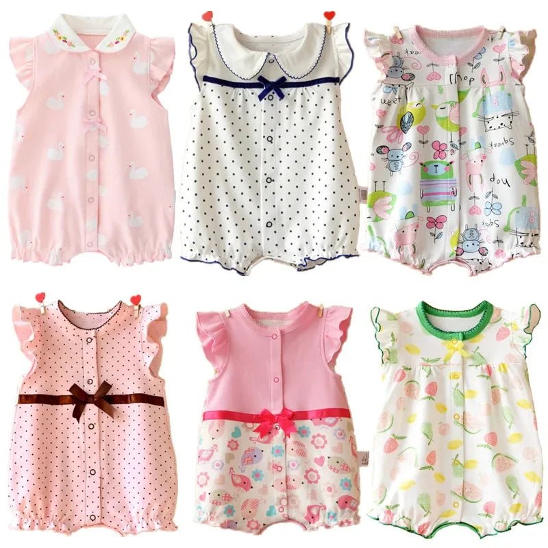 SUMMER CLOTHING™ |Vêtement d'été pour bébé fille - Cigogne et bébé