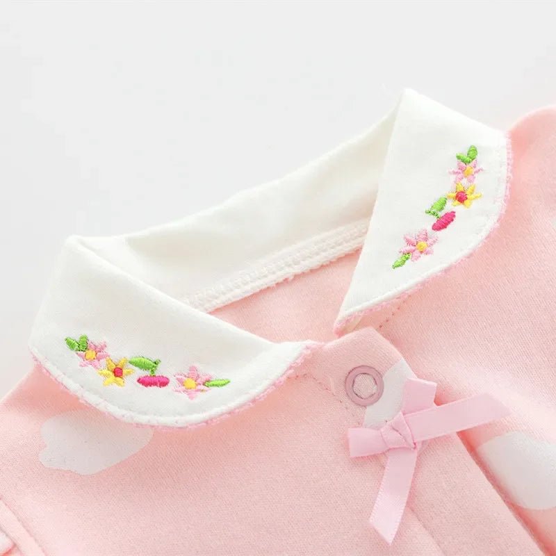 SUMMER CLOTHING™ |Vêtement d'été pour bébé fille - Cigogne et bébé