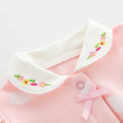 SUMMER CLOTHING™ |Vêtement d'été pour bébé fille - Cigogne et bébé