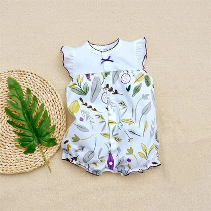 SUMMER CLOTHING™ |Vêtement d'été pour bébé fille - Cigogne et bébé