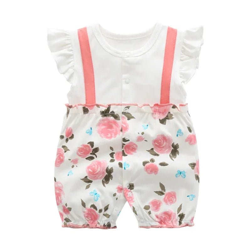 SUMMER CLOTHING™ |Vêtement d'été pour bébé fille - Cigogne et bébé